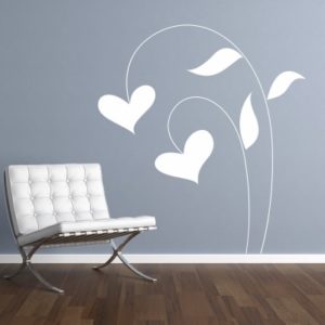 Adesivo Murale Rose a Cuore
