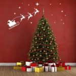 Adesivo Murale Babbo Natale sulla Slitta