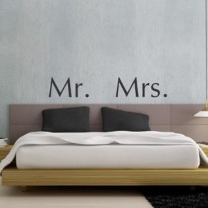 Adesivo Murale Mr. Mrs.