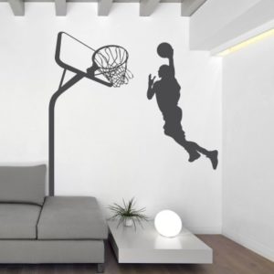 Adesivo Murale Basket Schiacciata