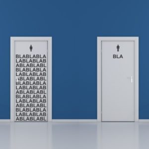 Adesivo Murale WC Blablabla