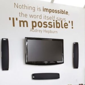 Adesivo Murale Nothing is Impossible
