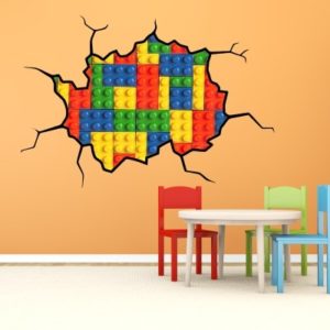 Adesivo Murale Cubi Costruzioni