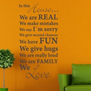 Adesivo Murale In This House (3)