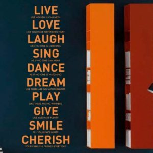 Adesivo Murale Live Like Heaven