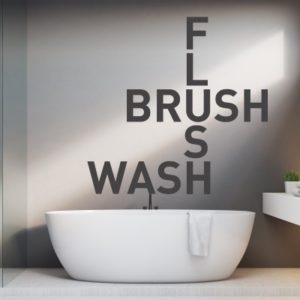 Adesivo Murale Flush Brush Wash