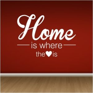 Adesivo Murale Home Is Where the Heart Is