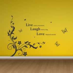 Adesivo Murale Live Laugh Love