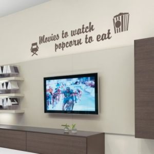 Adesivo Murale Movies Popcorn