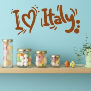Adesivo Murale I love Italy