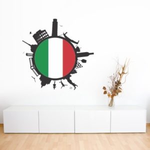 Adesivo murale Italia in Cerchio