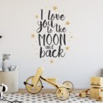 Adesivo murale I Love You to the Moon and Back