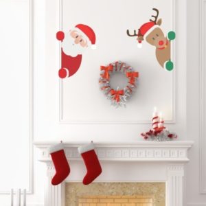 Adesivo Murale Babbo Natale e Rufus