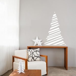 Adesivo Murale Albero di Natale Innevato