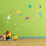 Adesivo Murale Navicelle e Pianeti