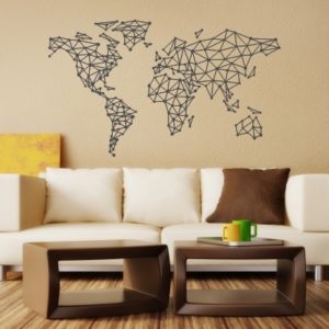 Adesivo Murale Mappamondo Design