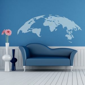 Adesivo Murale Mappamondo Sfera