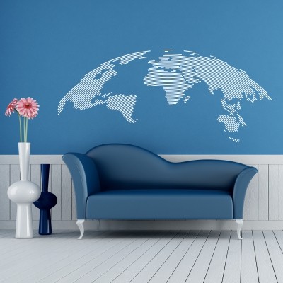 Wall Stickers Adesivi Murali Mappa Mondo Adesivo Murale da Parete