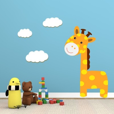 adesivi parete animali bimbi giraffa