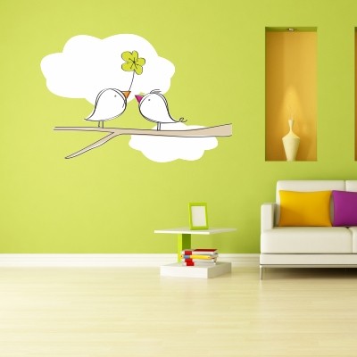 sticker parete uccellini in amore