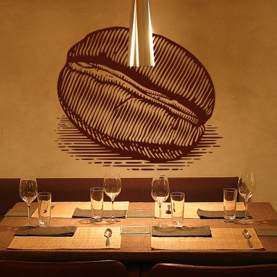adesivo parete ristorante