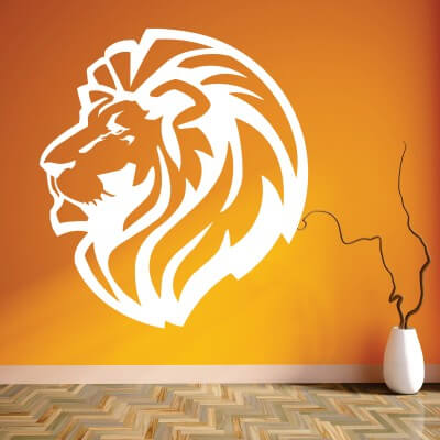 adesivo murale leone